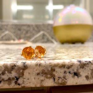 Kate Spade champagne button earrings